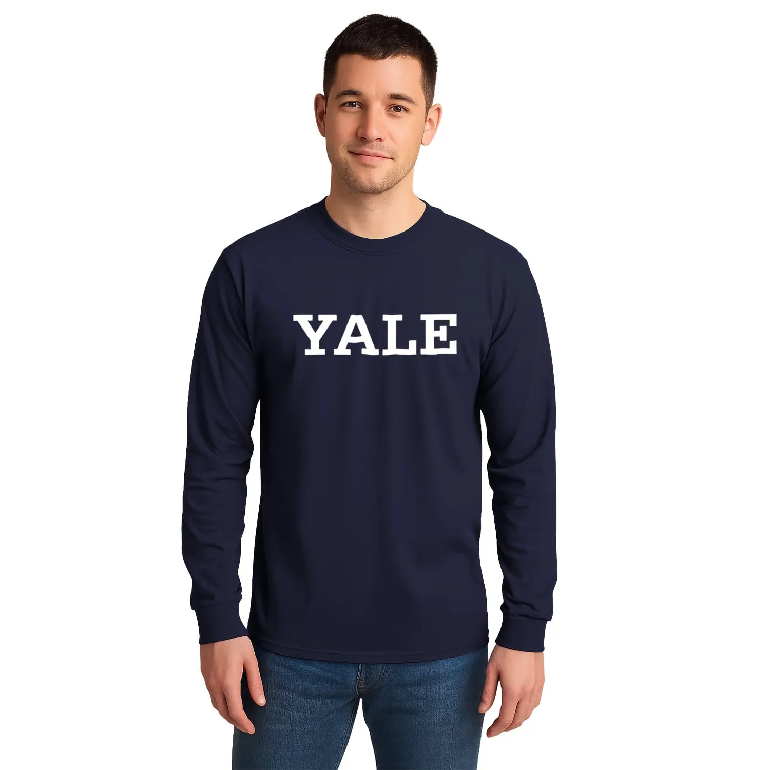 Yale Classic L/S T-Shirt (Navy) sold by Barnesmith product image thumbnail 2