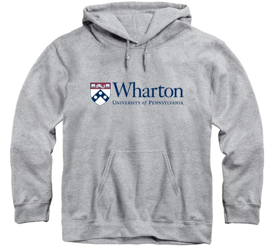 Penn Wharton Hooded Sweatshirt (Heather Grey) sold by Barnesmith