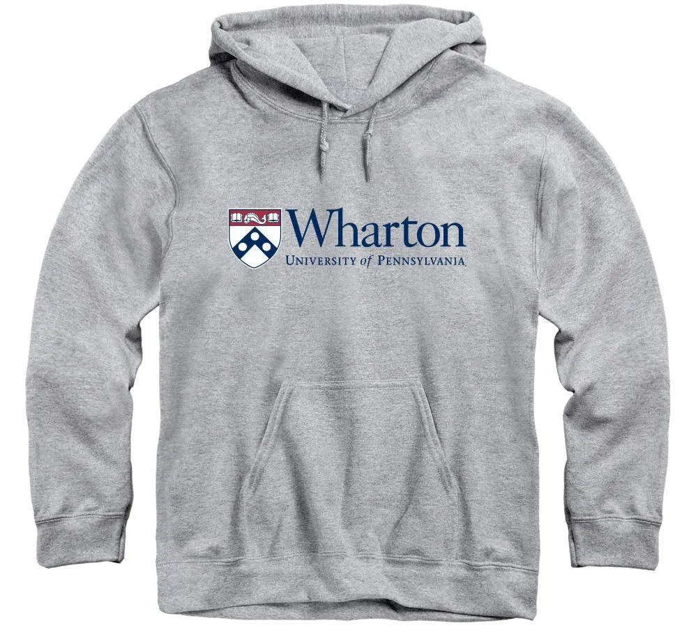 Penn Wharton Hooded Sweatshirt (Heather Grey) sold by Barnesmith