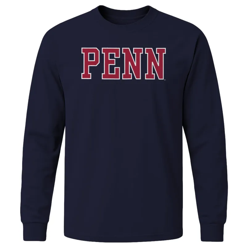 Penn Classic L/S T-Shirt - (Navy) sold by Barnesmith