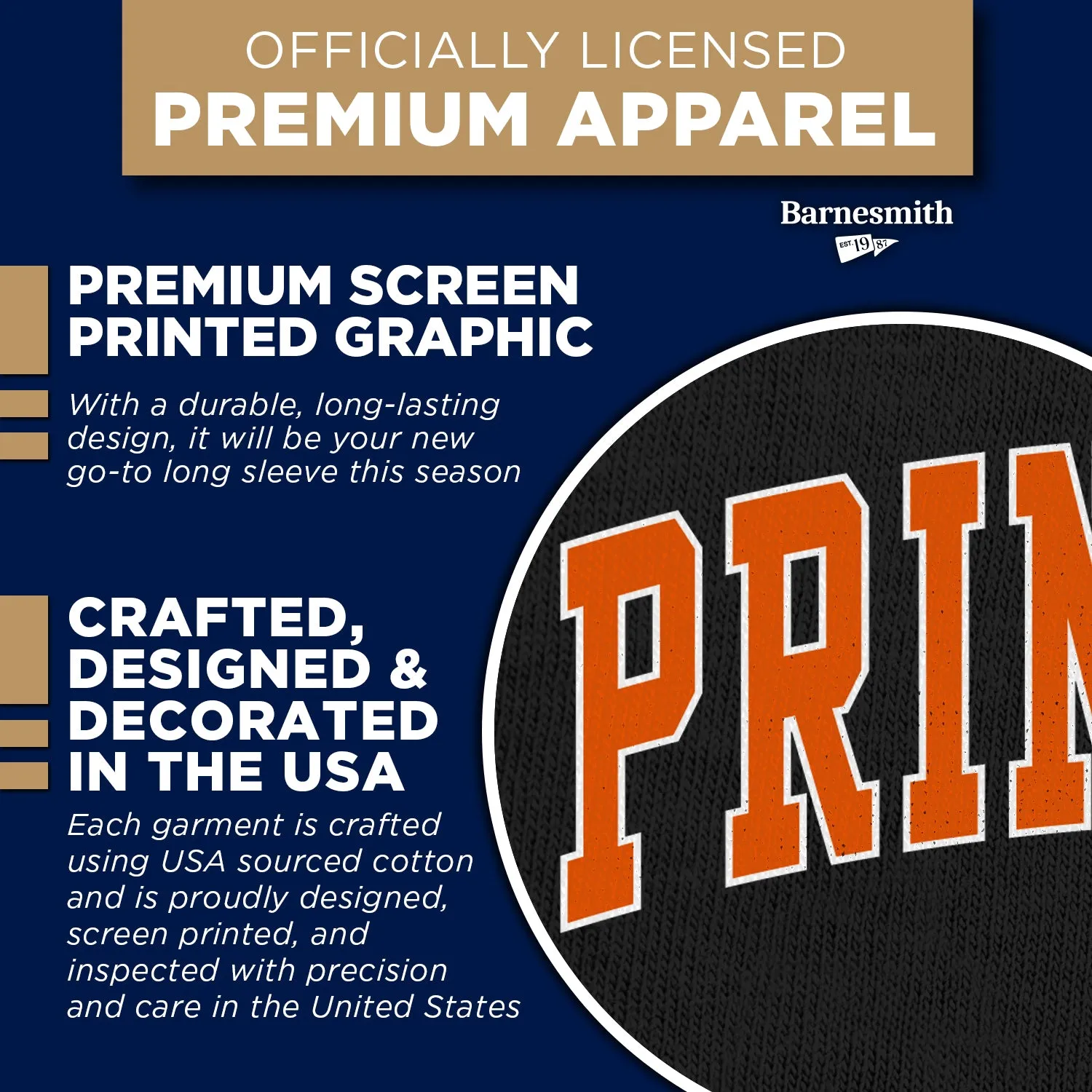 Princeton Classic L/S T-Shirt (Black) sold by Barnesmith product image thumbnail 4