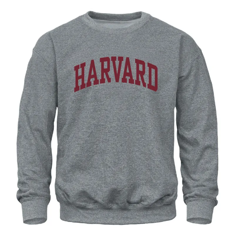 Harvard University Essential Crewneck Sweatshirt (Heather Grey) sold by Barnesmith