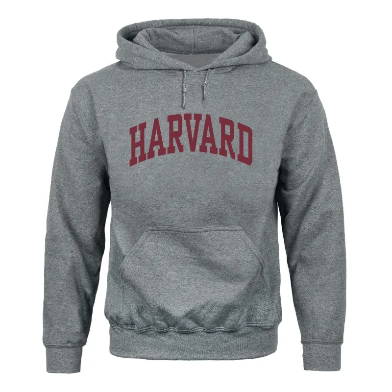 Harvard University Essential Hooded Sweatshirt (Heather Grey) sold by Barnesmith
