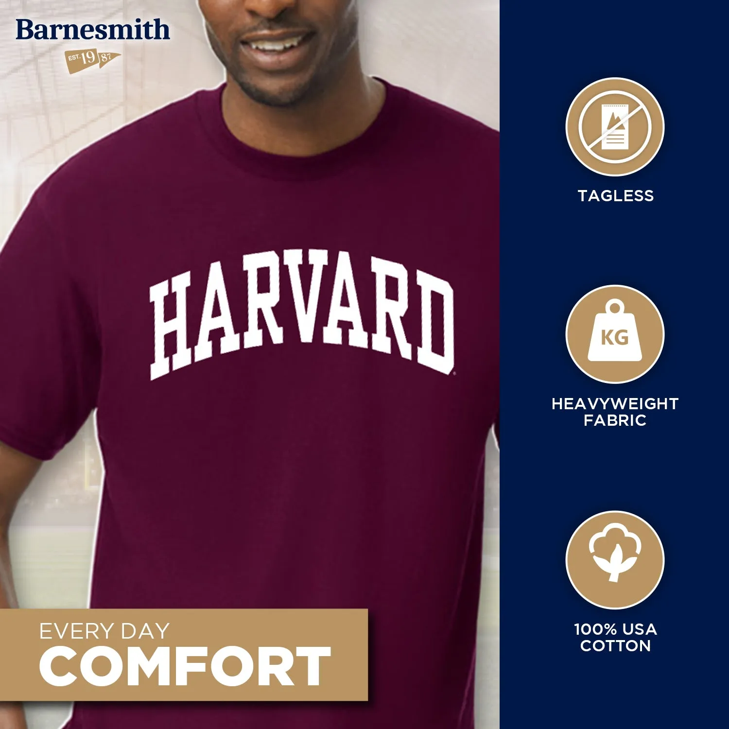 Harvard T-Shirt Classic (Crimson) sold by Barnesmith product image thumbnail 3