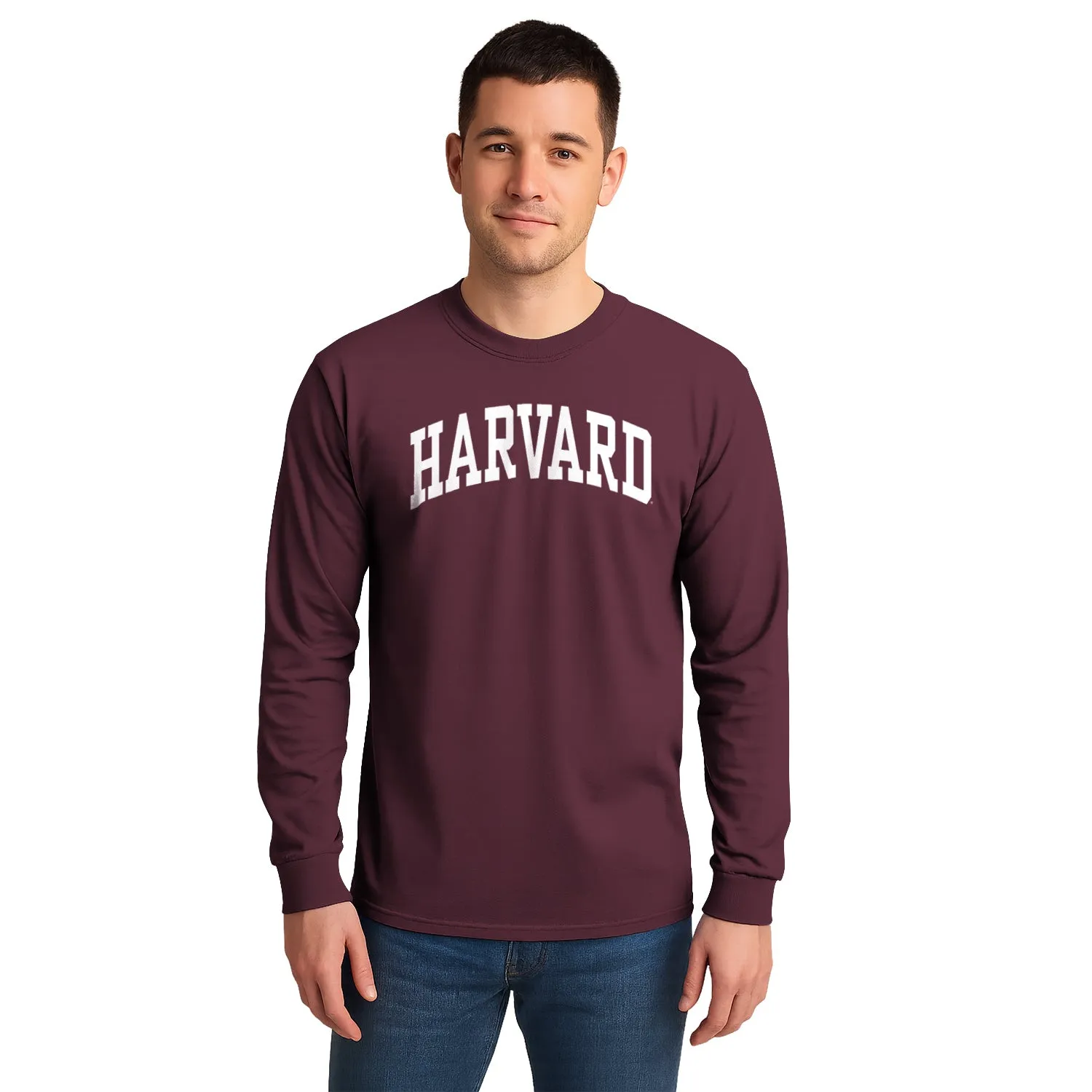 Harvard L/S T-Shirt Classic (Maroon) sold by Barnesmith product image thumbnail 2