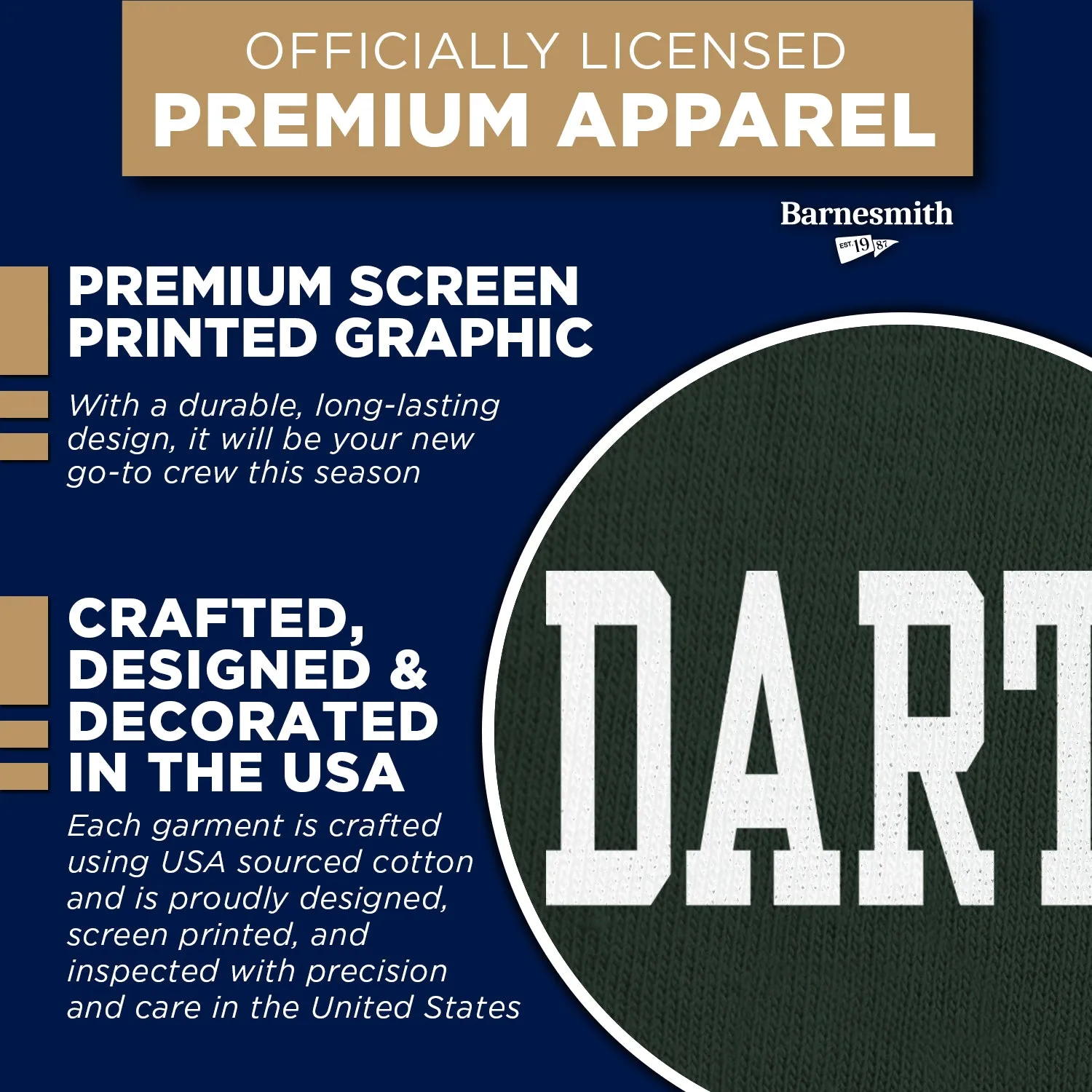 Dartmouth College Essential Sweatshirt (Hunter) sold by Barnesmith product image thumbnail 4