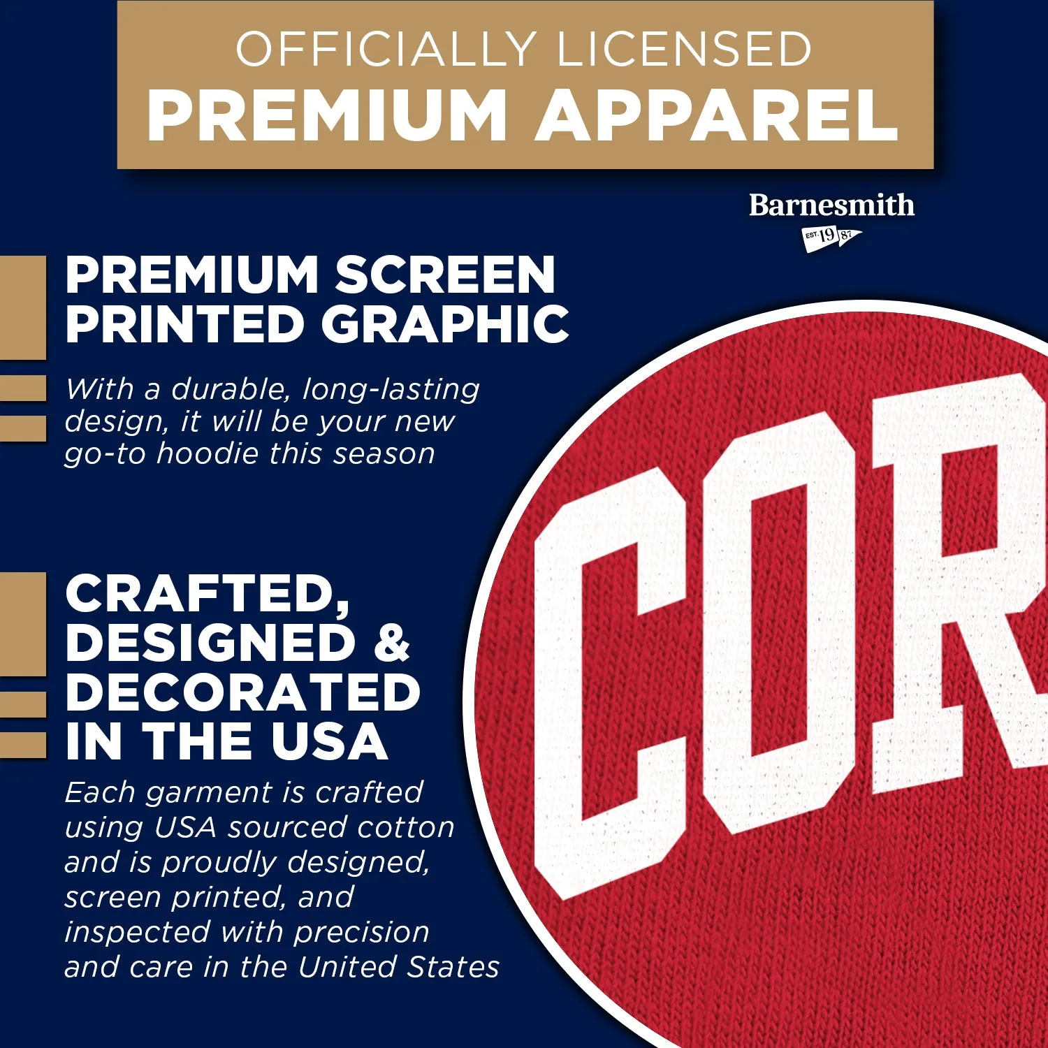 Cornell Essential Hooded Sweatshirt (Red) sold by Barnesmith product image thumbnail 4