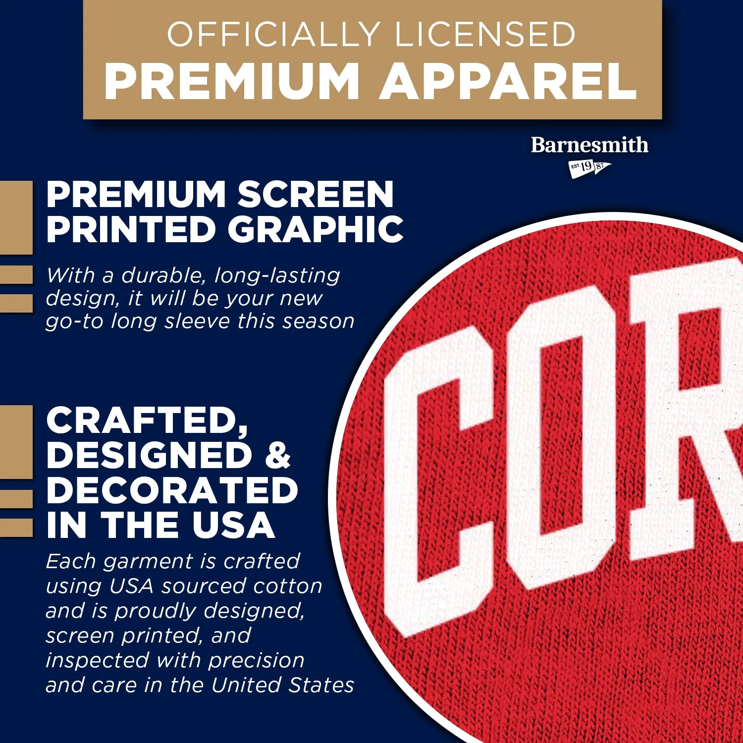 Cornell Classic L/S T-Shirt (Red) sold by Barnesmith product image thumbnail 4