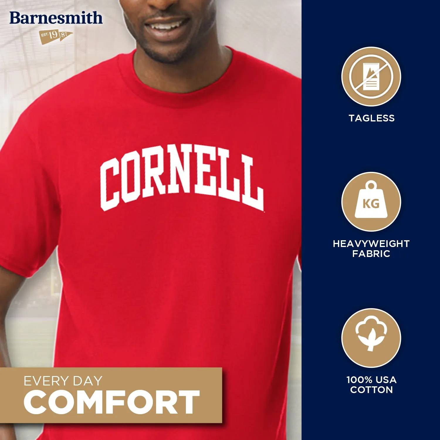 Cornell Classic T-Shirt (Red) sold by Barnesmith product image thumbnail 3