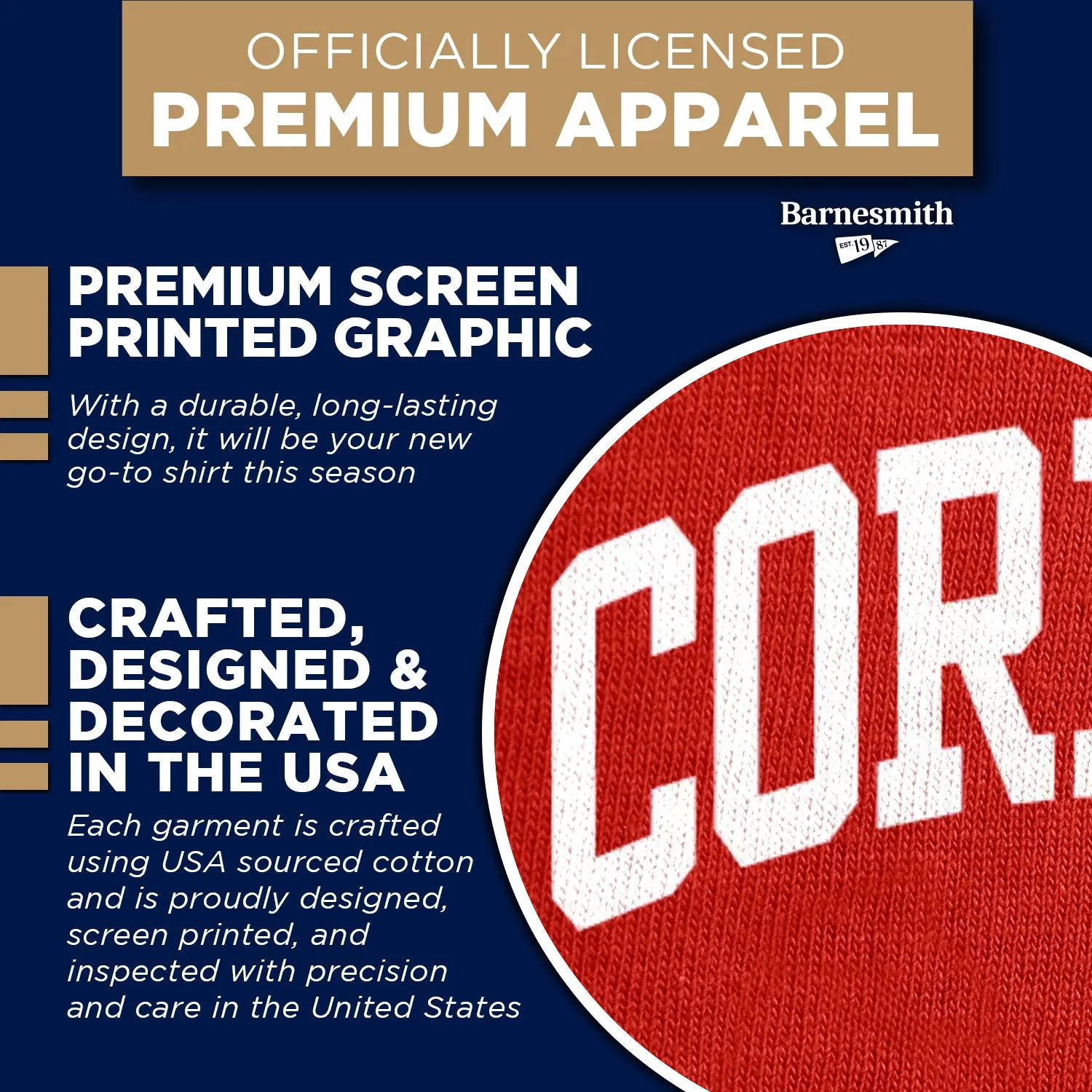 Cornell Classic T-Shirt (Red) sold by Barnesmith product image thumbnail 4