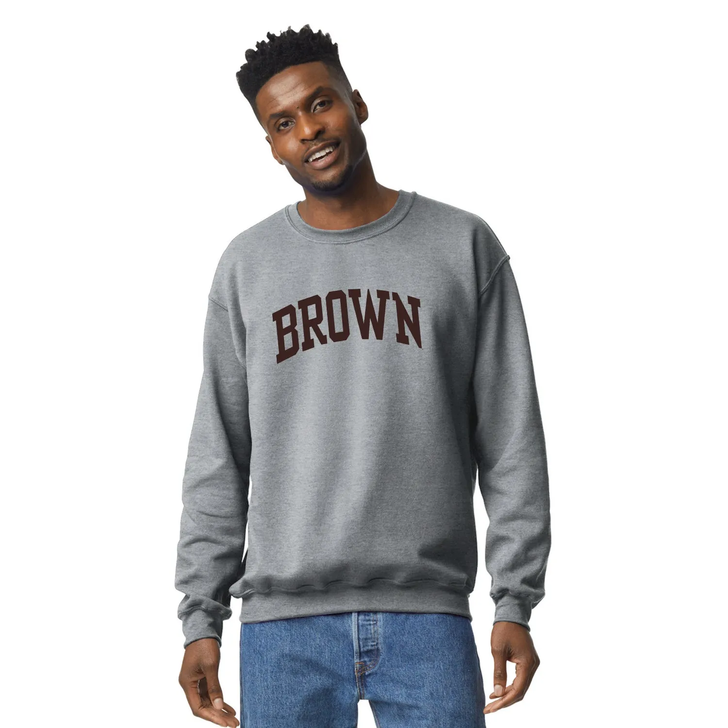 Brown Essential Sweatshirt (Heather Grey) sold by Barnesmith product image thumbnail 2