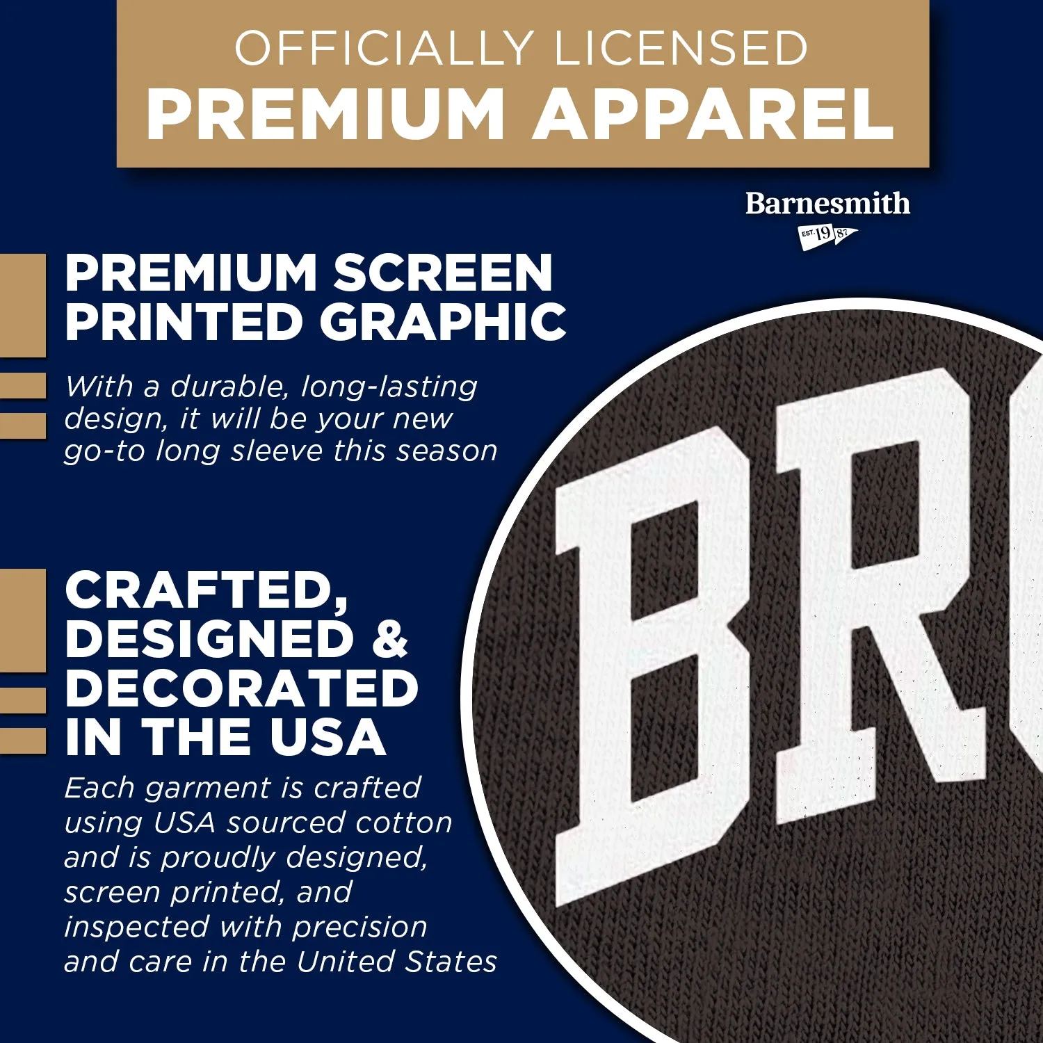 Brown Classic L/S T-Shirt (Brown) sold by Barnesmith product image thumbnail 4