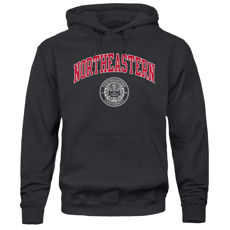 Northeastern University Heritage Hooded Sweatshirt (Black) sold by Barnesmith