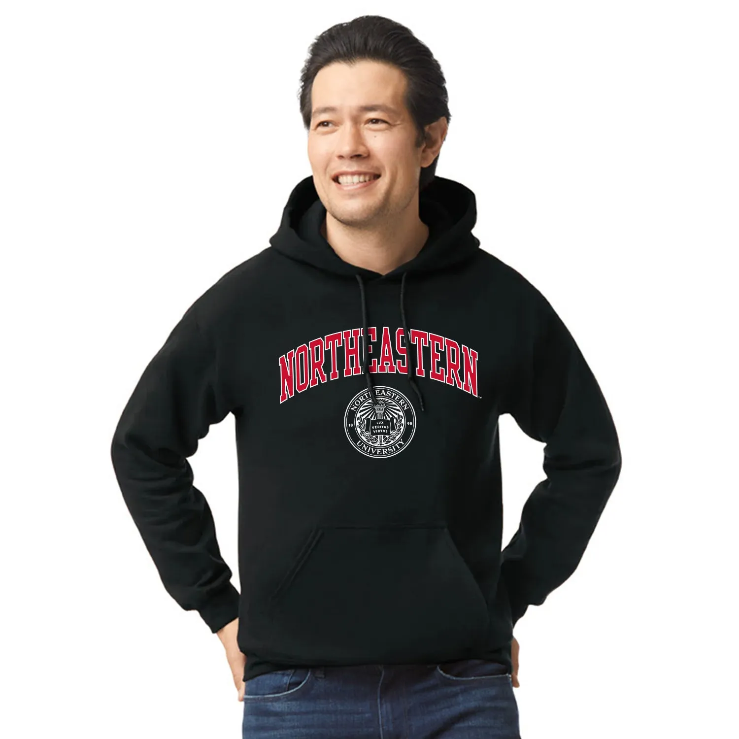 Northeastern University Heritage Hooded Sweatshirt (Black) sold by Barnesmith product image thumbnail 2