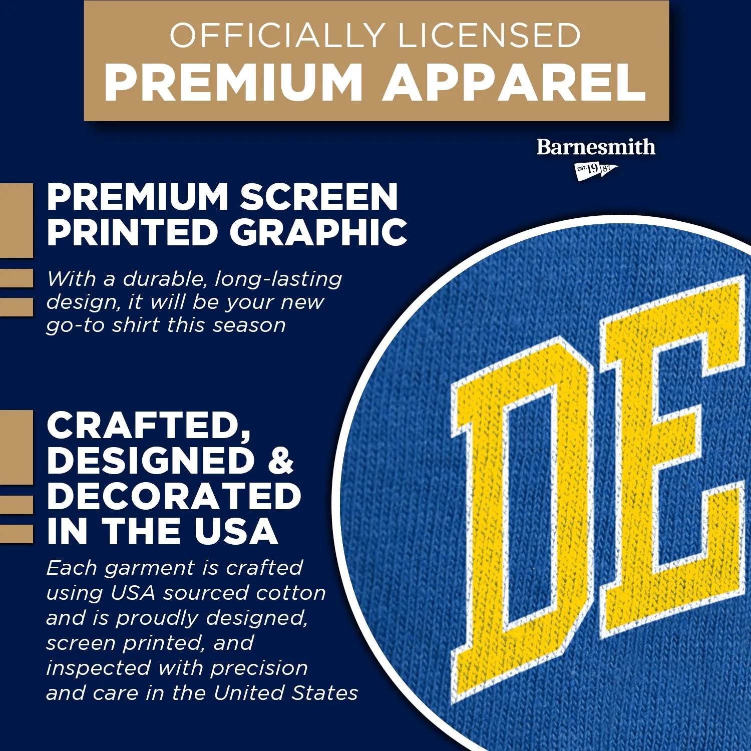 University of Delaware Spirit T-Shirt (Royal Blue) sold by Barnesmith product image thumbnail 4