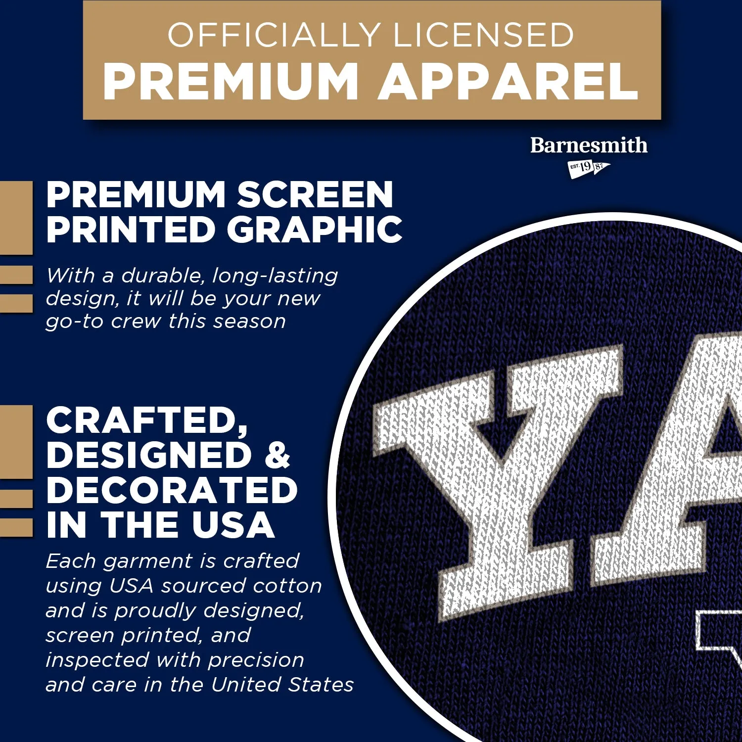Yale University Spirit Sweatshirt (Navy) sold by Barnesmith product image thumbnail 4