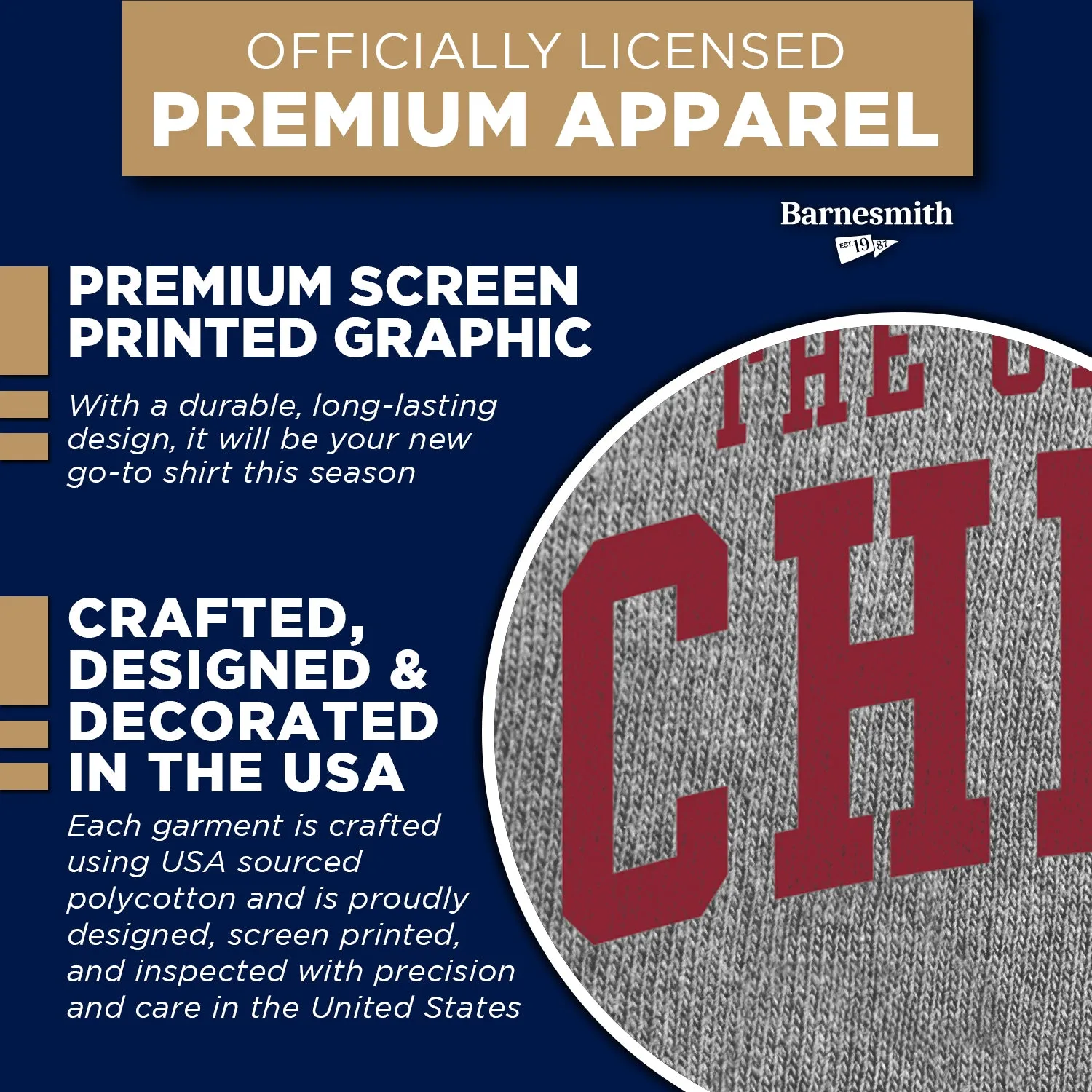 University of Chicago Heritage T-Shirt (Charcoal Grey) sold by Barnesmith product image thumbnail 4