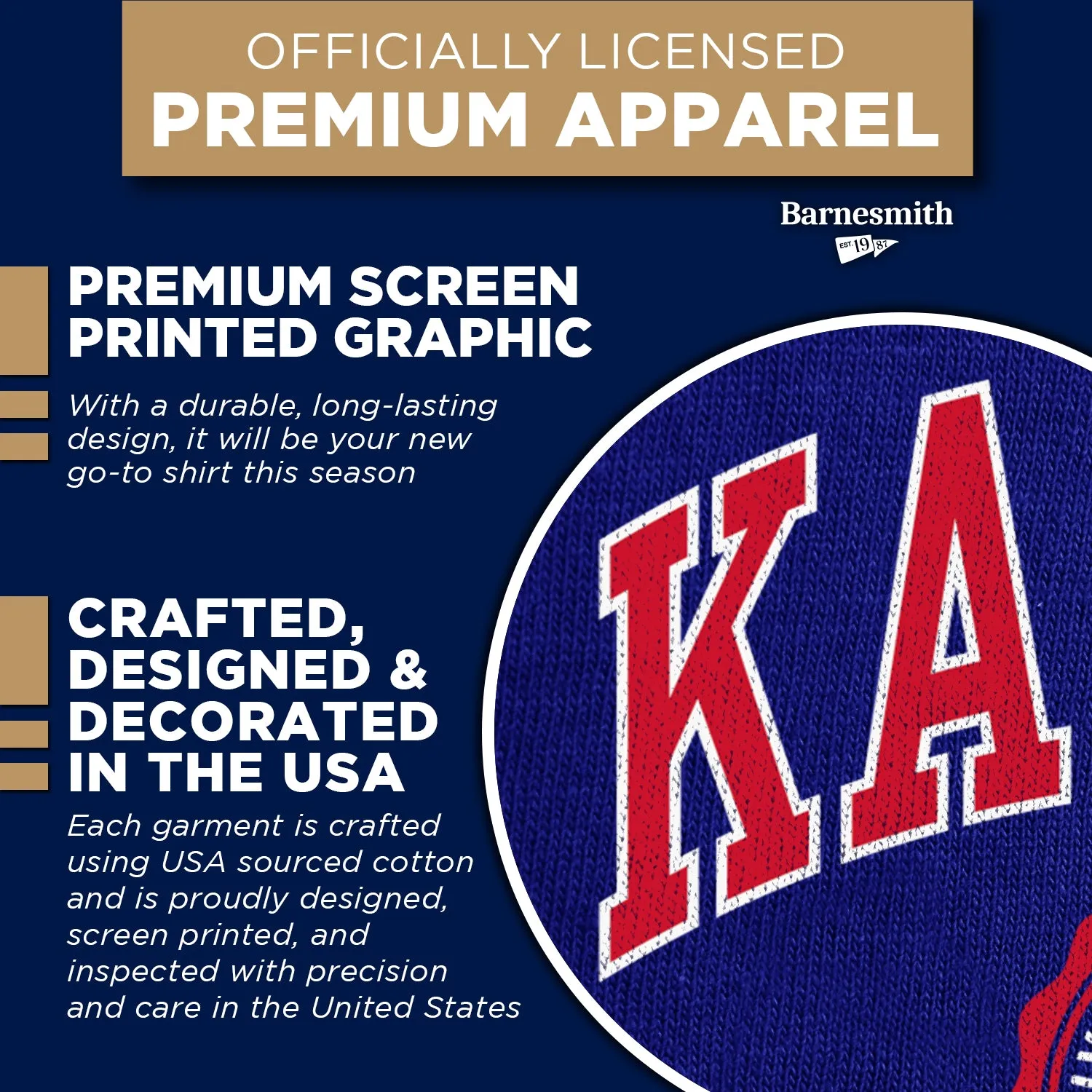 University of Kansas Heritage T-Shirt (Royal Blue) sold by Barnesmith product image thumbnail 4