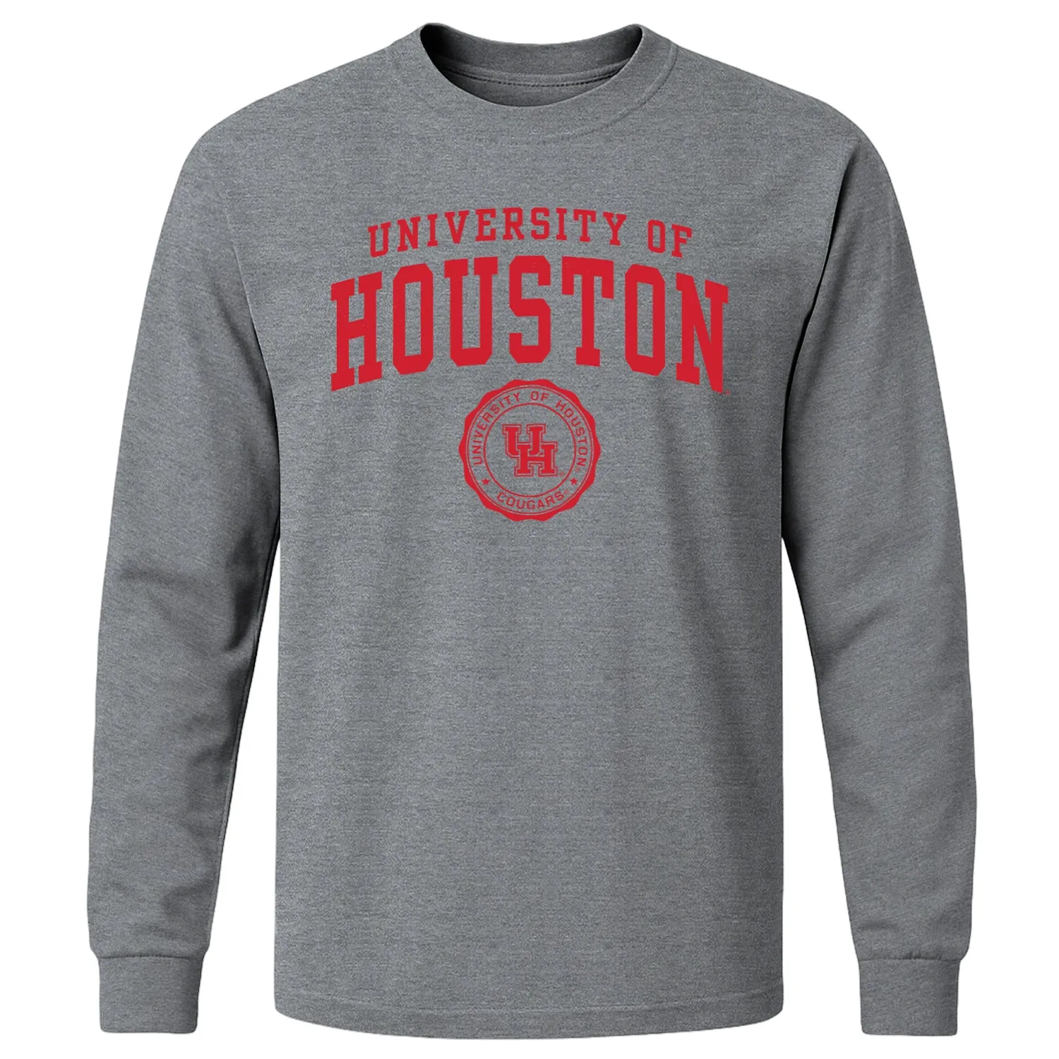 University of Houston Heritage Long Sleeve T-Shirt (Charcoal Grey) sold by Barnesmith