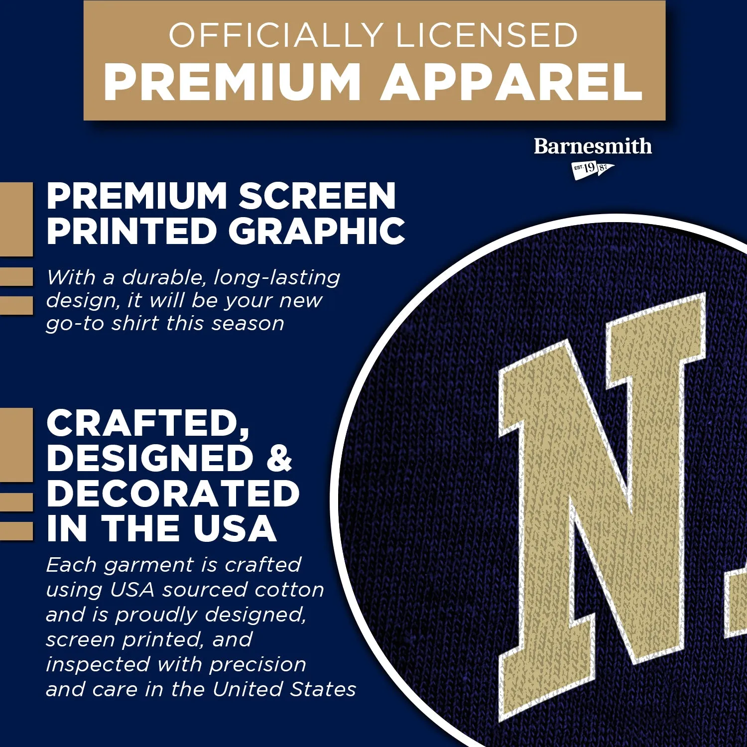 US Naval Academy (Navy) Spirit T-Shirt (Navy) sold by Barnesmith product image thumbnail 4