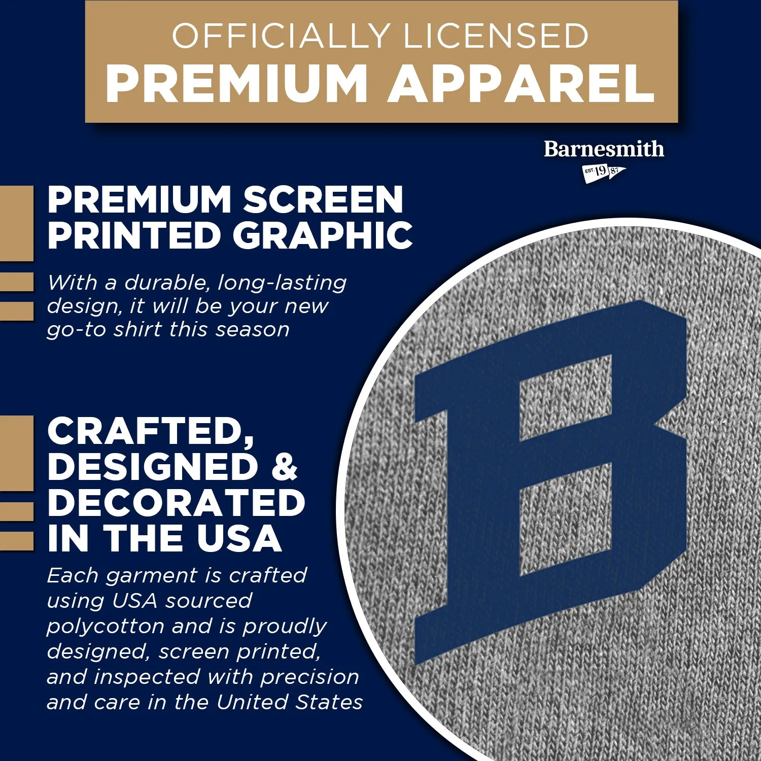 Brigham Young University Classic T-Shirt (Charcoal Grey) sold by Barnesmith product image thumbnail 4