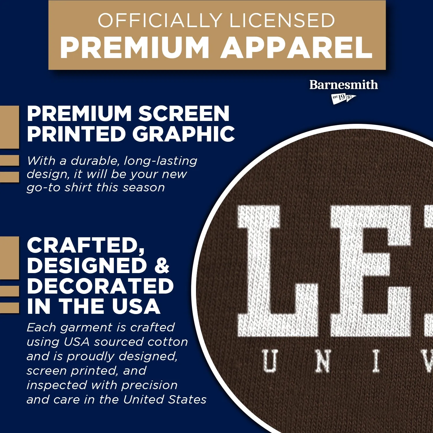 Lehigh University Spirit T-Shirt (Brown) sold by Barnesmith product image thumbnail 4