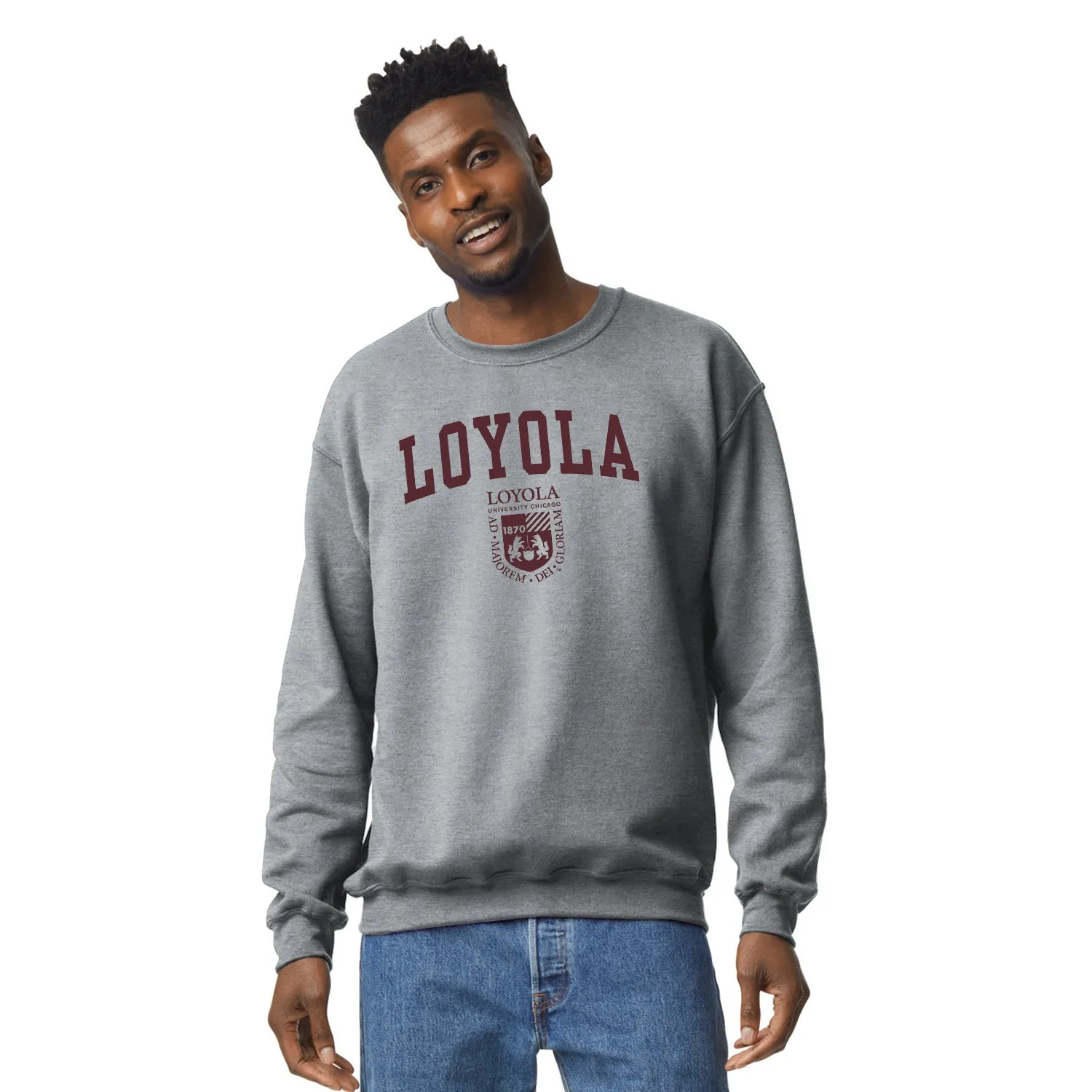Loyola University Chicago Heritage Sweatshirt (Charcoal Grey) sold by Barnesmith product image thumbnail 2