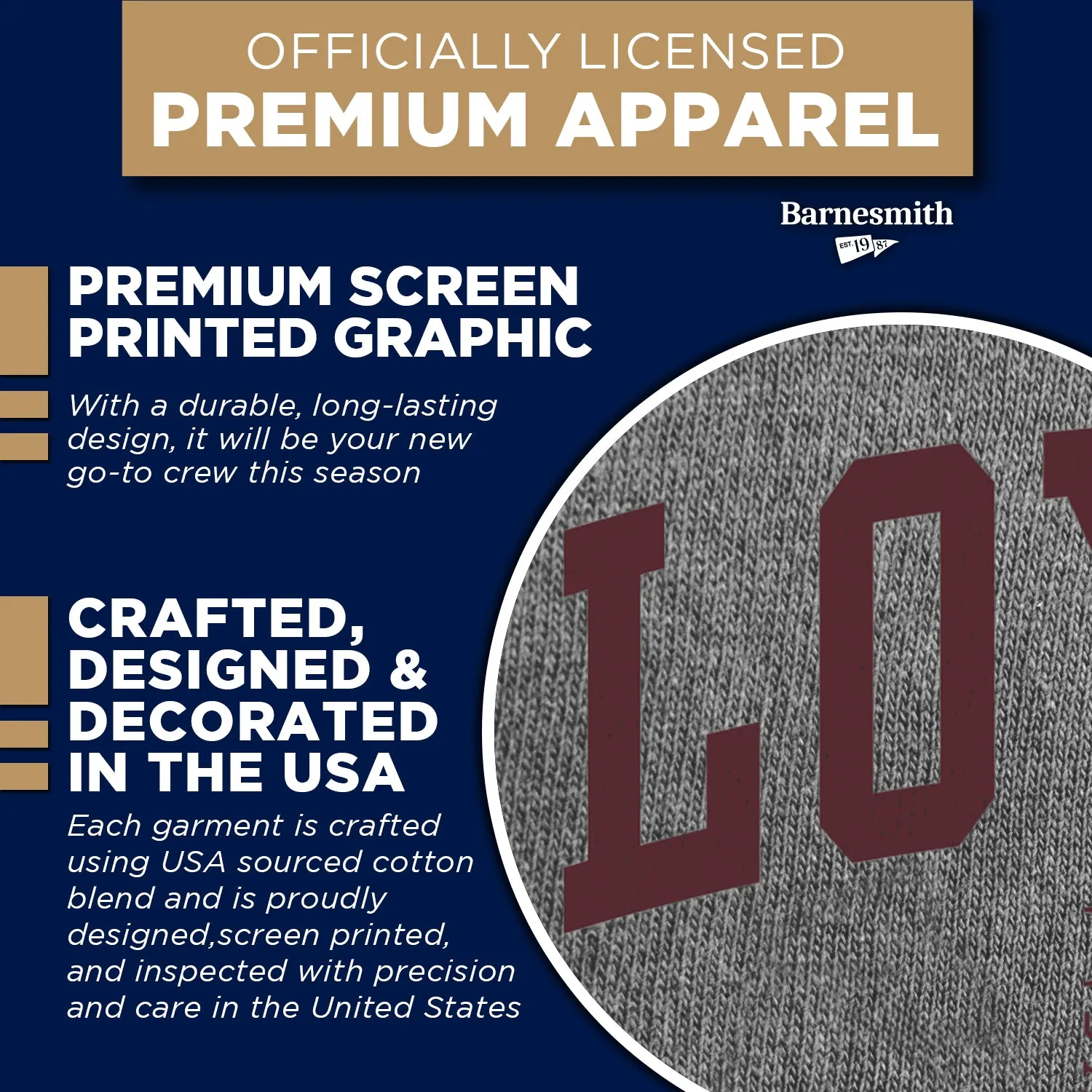 Loyola University Chicago Heritage Sweatshirt (Charcoal Grey) sold by Barnesmith product image thumbnail 4