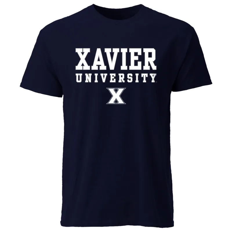 Xavier University Spirit T-Shirt (Navy) made by Barnesmith