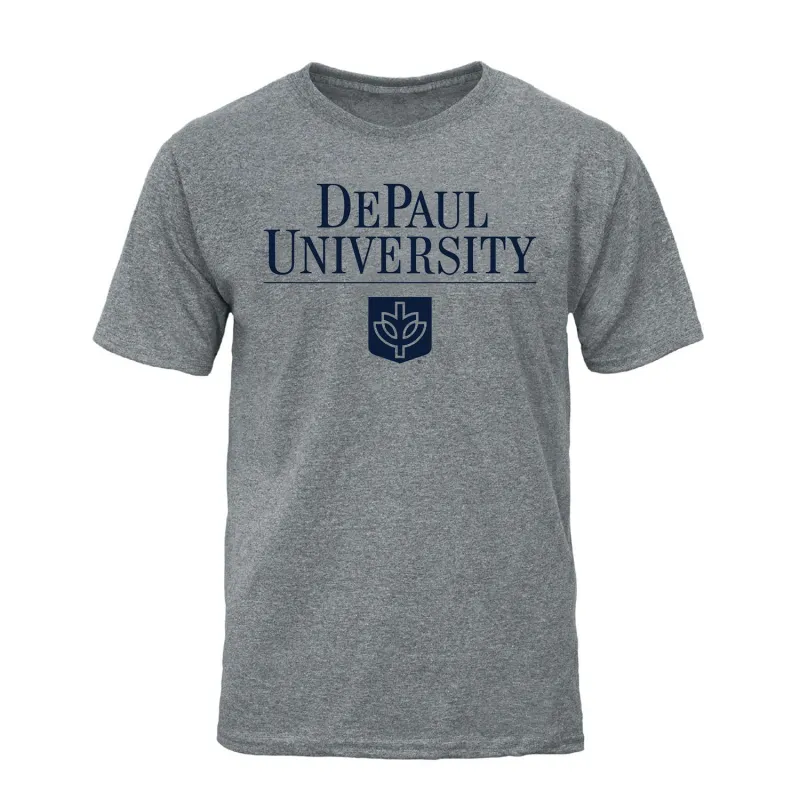 DePaul University Heritage T-Shirt (Charcoal Grey) sold by Barnesmith