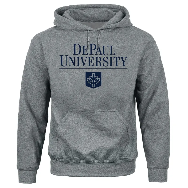 DePaul University Heritage Hooded Sweatshirt (Charcoal Grey) sold by Barnesmith