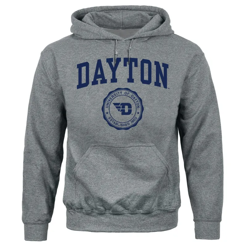 University of Dayton Heritage Hooded Sweatshirt (Charcoal Grey) sold by Barnesmith