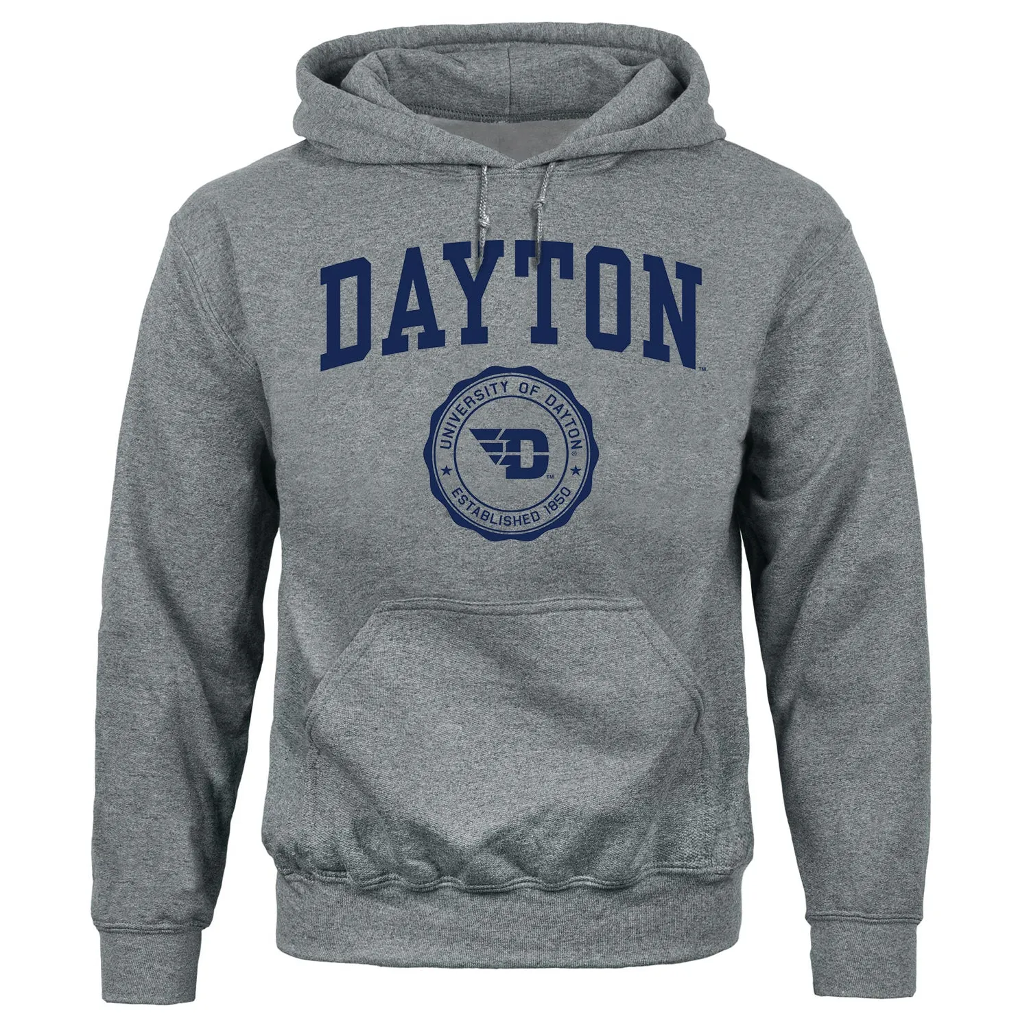 University of Dayton Heritage Hooded Sweatshirt (Charcoal Grey) sold by Barnesmith