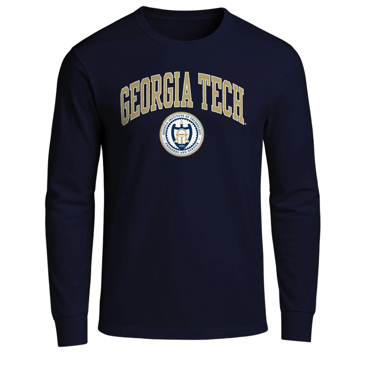 Georgia Institute of Technology Heritage Long Sleeve T-Shirt (Navy) sold by Barnesmith