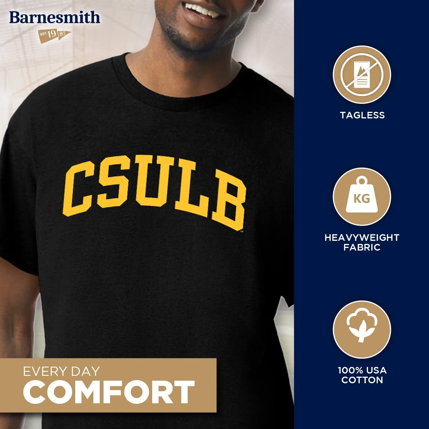 California State University, Long Beach Classic T-Shirt (Black) sold by Barnesmith product image thumbnail 3