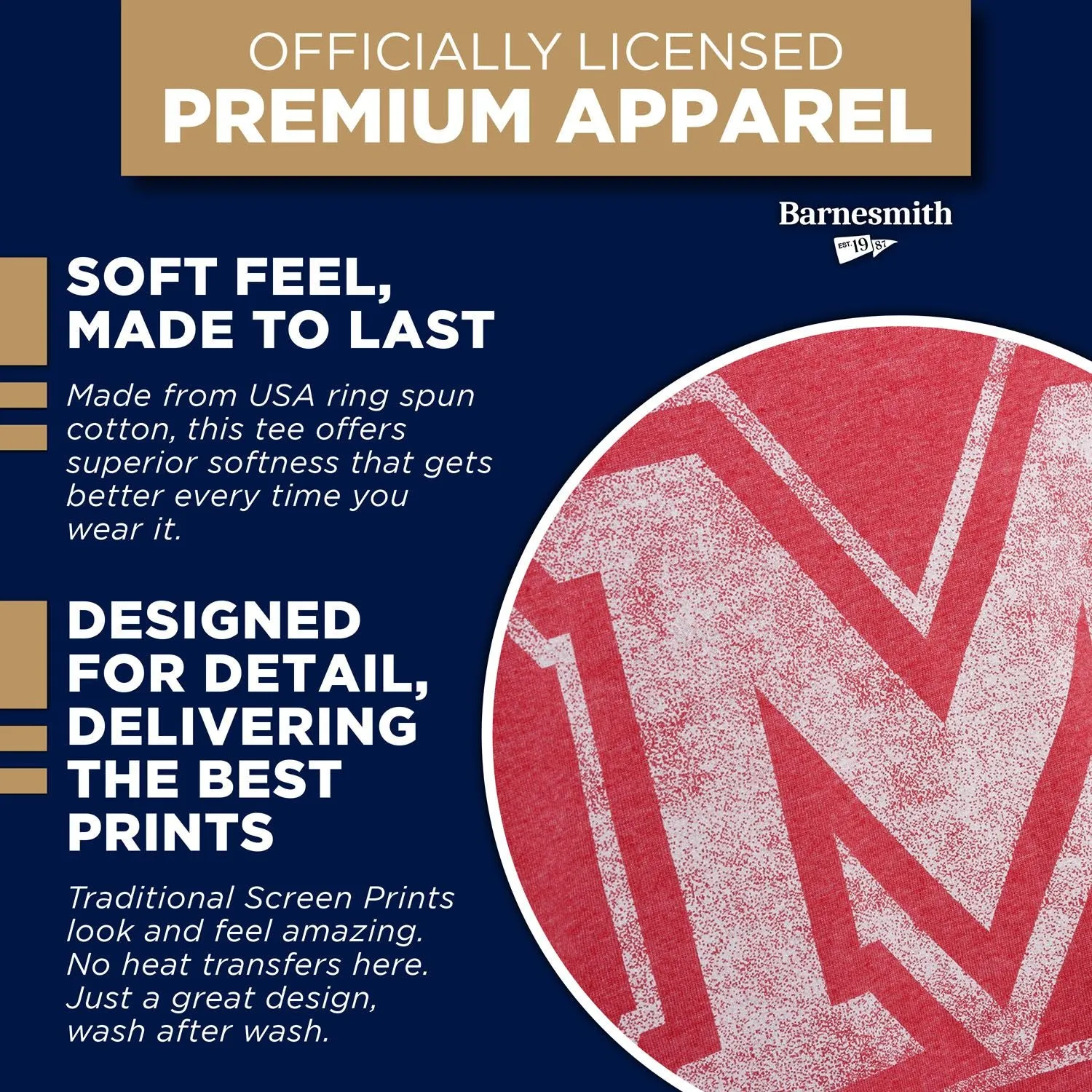 Miami University Short-Sleeve Laude T-Shirt (Red) sold by Barnesmith product image thumbnail 5