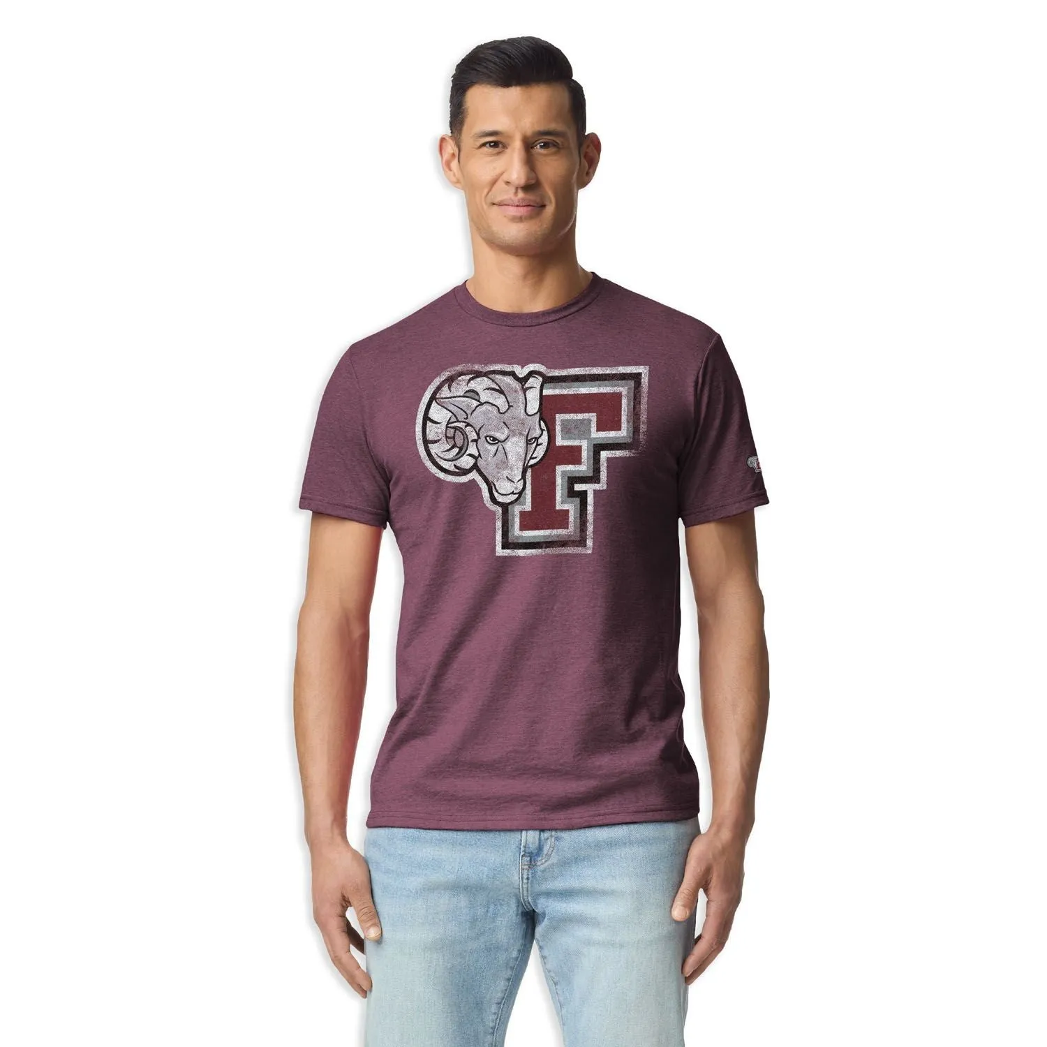 Fordham University Short-Sleeve Laude T-Shirt (Maroon) sold by Barnesmith product image thumbnail 2