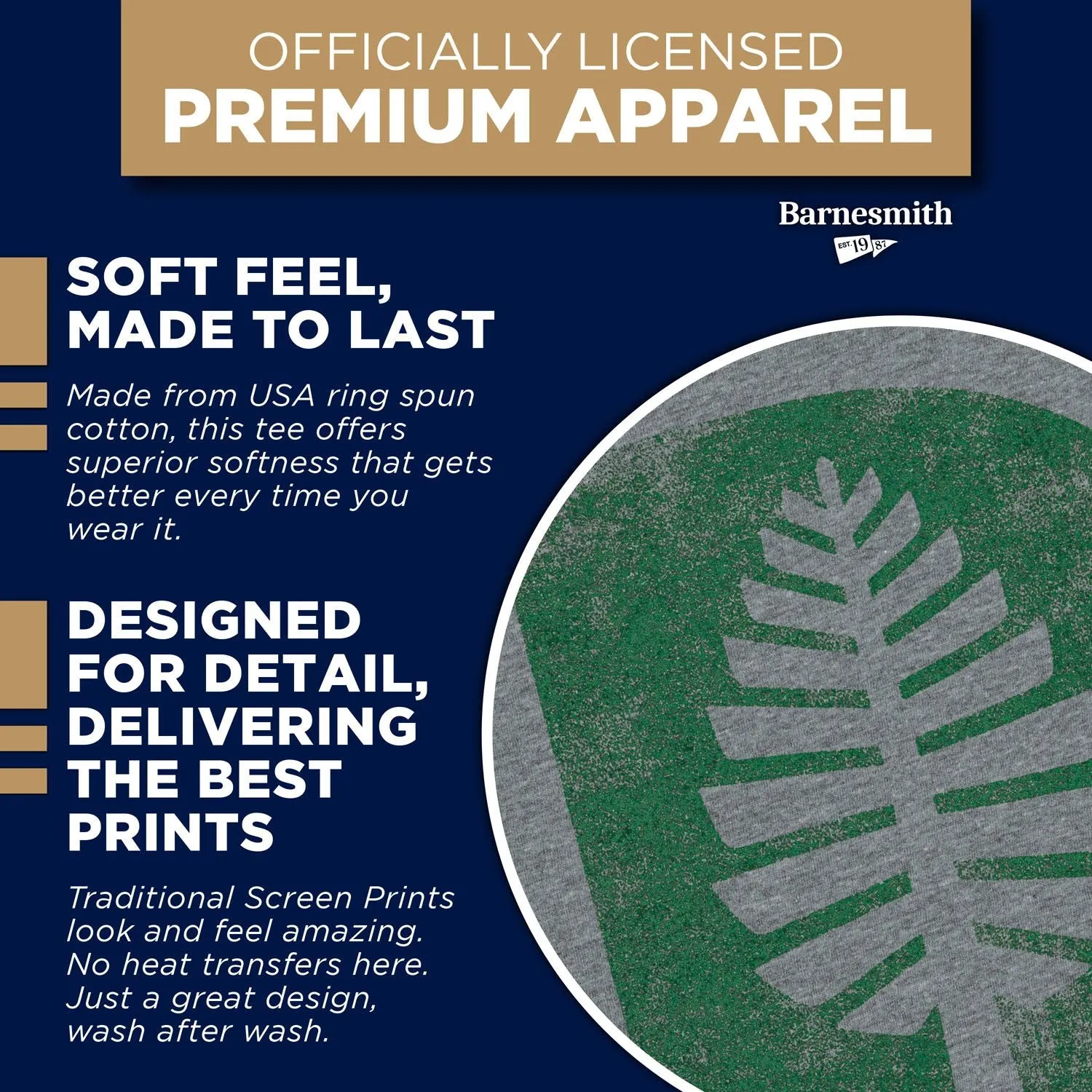 Dartmouth College Short-Sleeve Laude T-Shirt (Graphite) sold by Barnesmith product image thumbnail 5