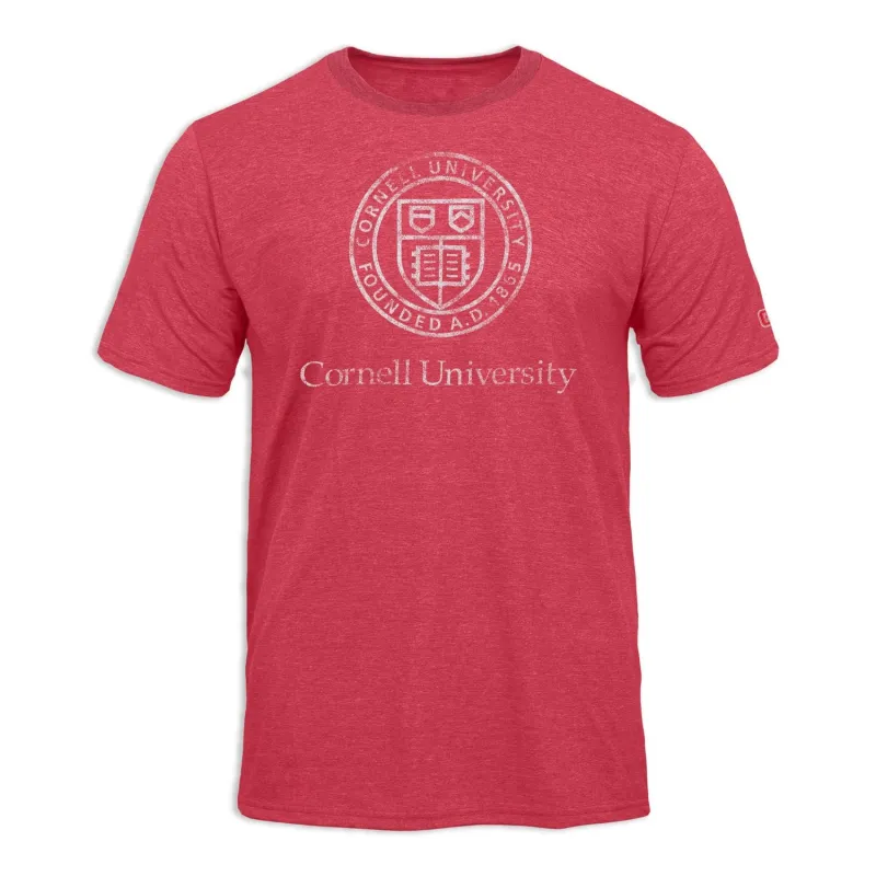 Cornell University Short-Sleeve Laude T-Shirt (Red) sold by Barnesmith