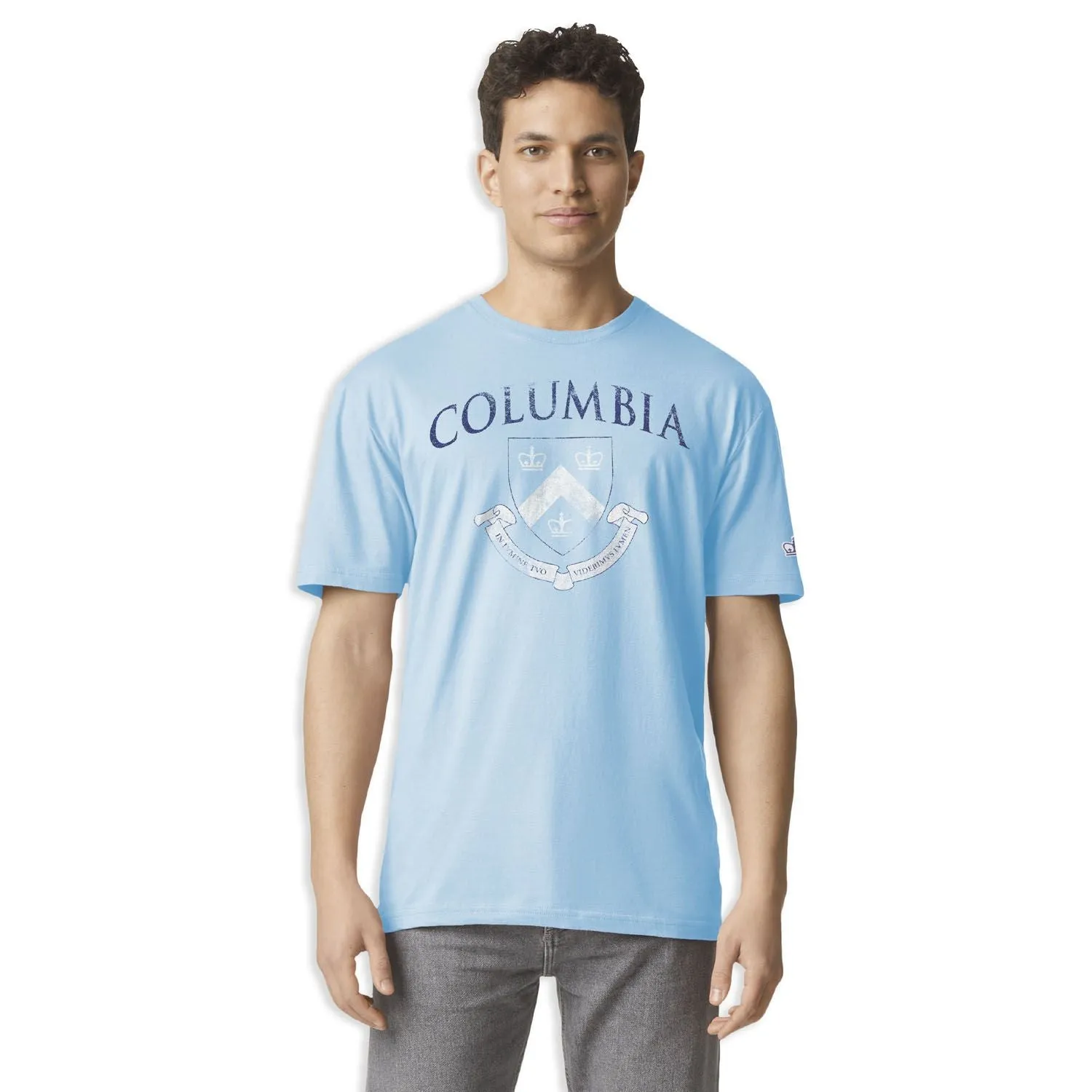 Columbia University Short-Sleeve Laude T-Shirt (Light Blue) sold by Barnesmith product image thumbnail 2