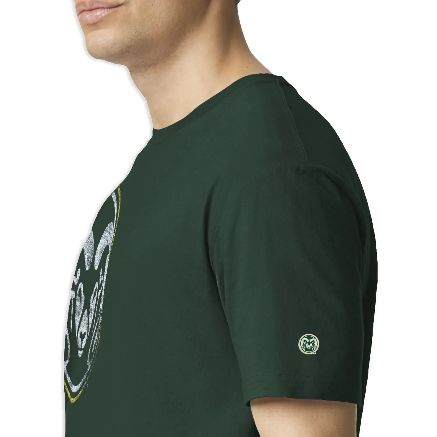 Colorado State University Short-Sleeve Laude T-Shirt (Hunter Green) sold by Barnesmith product image thumbnail 3
