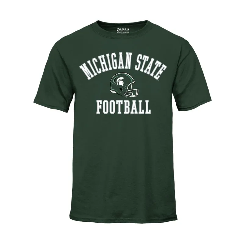 Michigan State University Football T-Shirt (Hunter Green) sold by Barnesmith