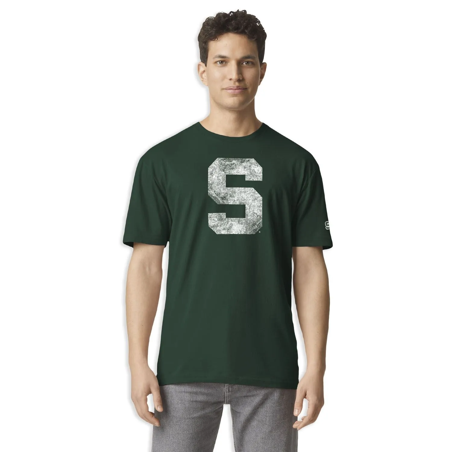 Michigan State University Short-Sleeve Laude T-Shirt (Hunter Green) sold by Barnesmith product image thumbnail 2