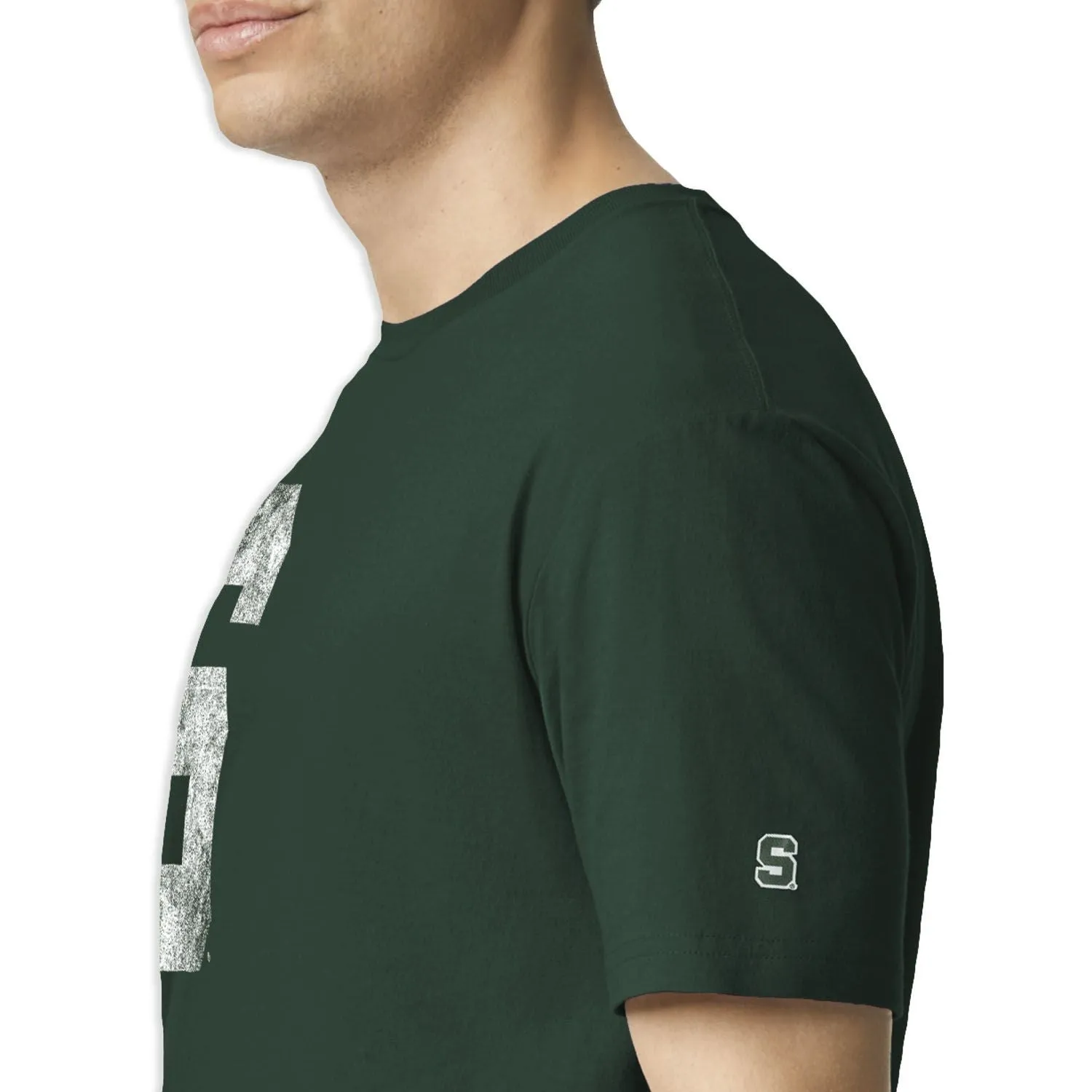 Michigan State University Short-Sleeve Laude T-Shirt (Hunter Green) sold by Barnesmith product image thumbnail 3