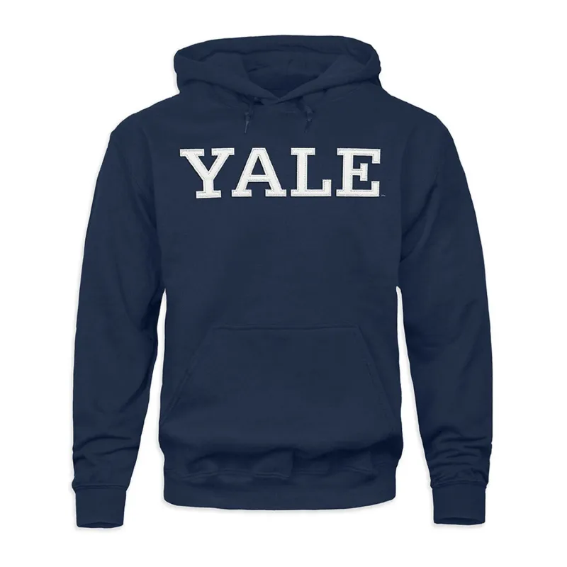 Yale University Veritas Hooded Sweatshirt (Navy) made by Barnesmith