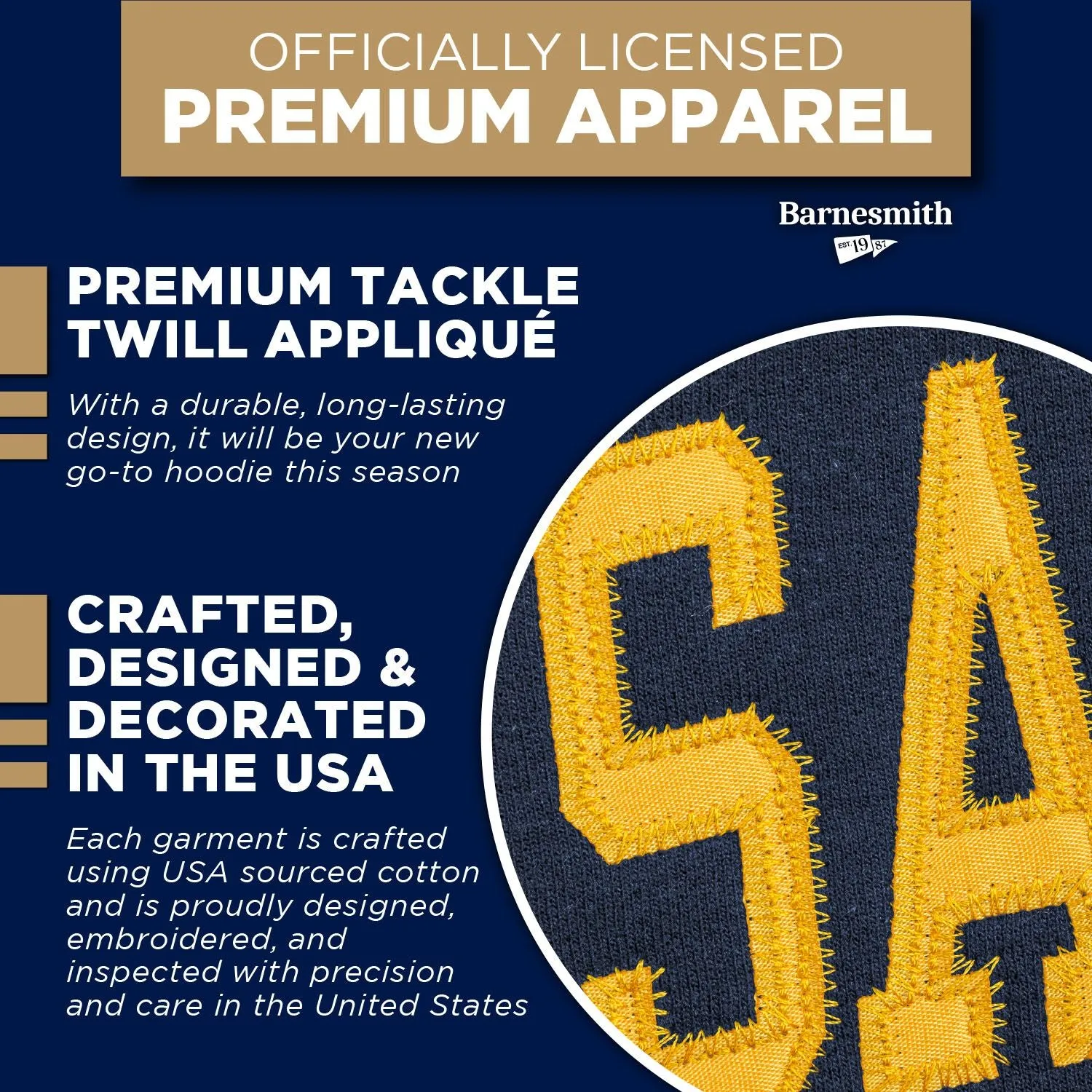 University of California - San Diego Veritas Hooded Sweatshirt (Navy) sold by Barnesmith product image thumbnail 4