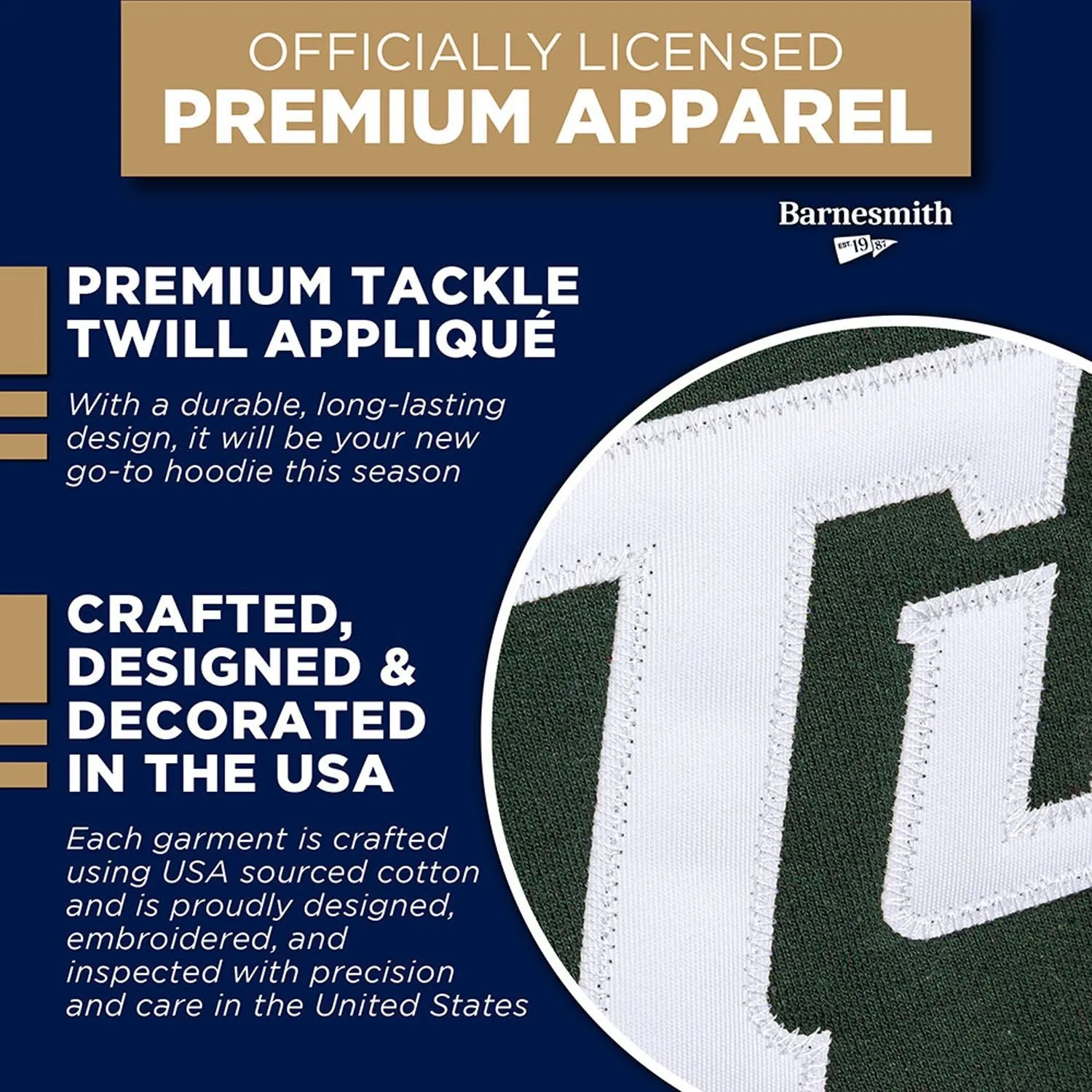 Tulane University Veritas Hooded Sweatshirt (Hunter Green) sold by Barnesmith product image thumbnail 4