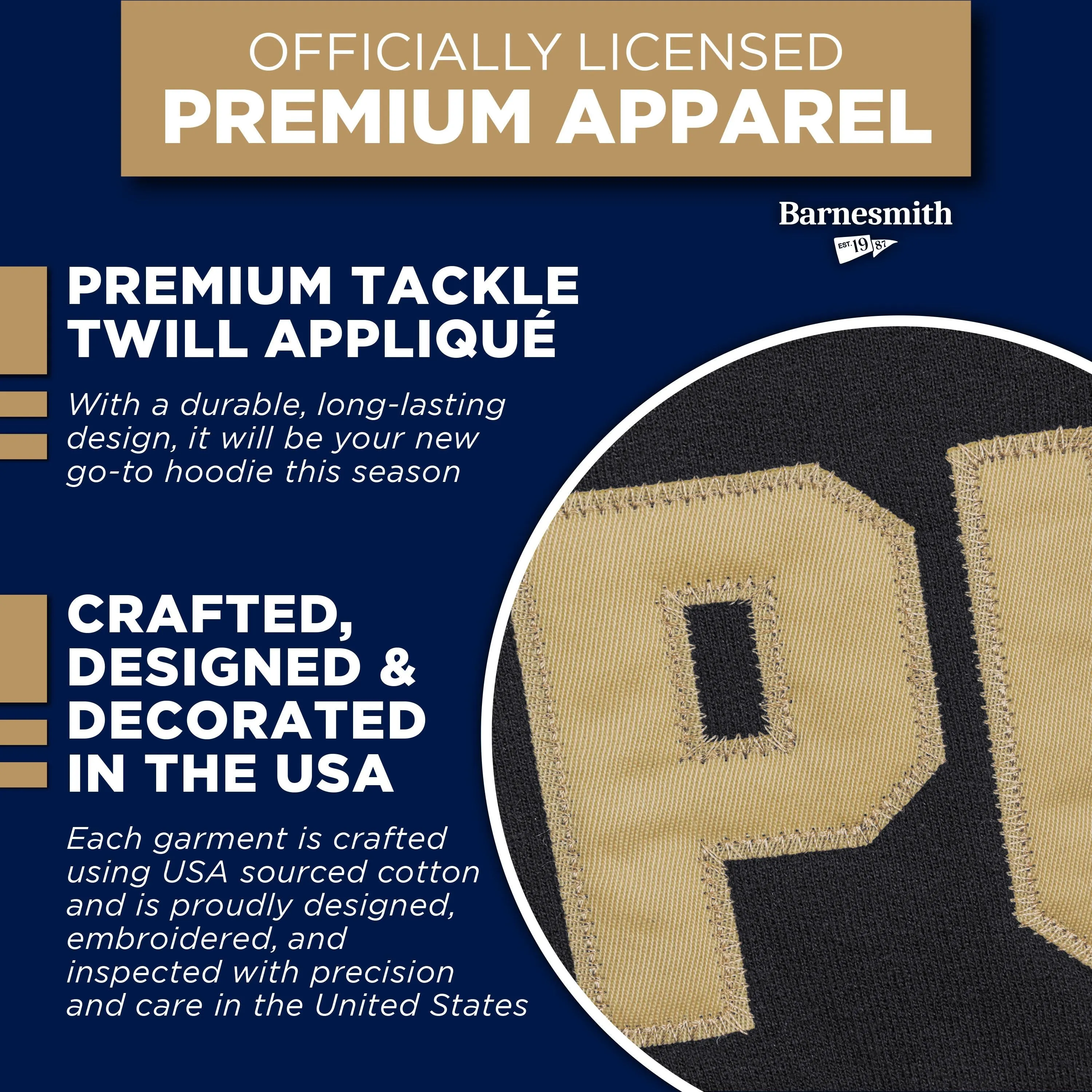 Purdue University Veritas Hooded Sweatshirt (Black) sold by Barnesmith product image thumbnail 4