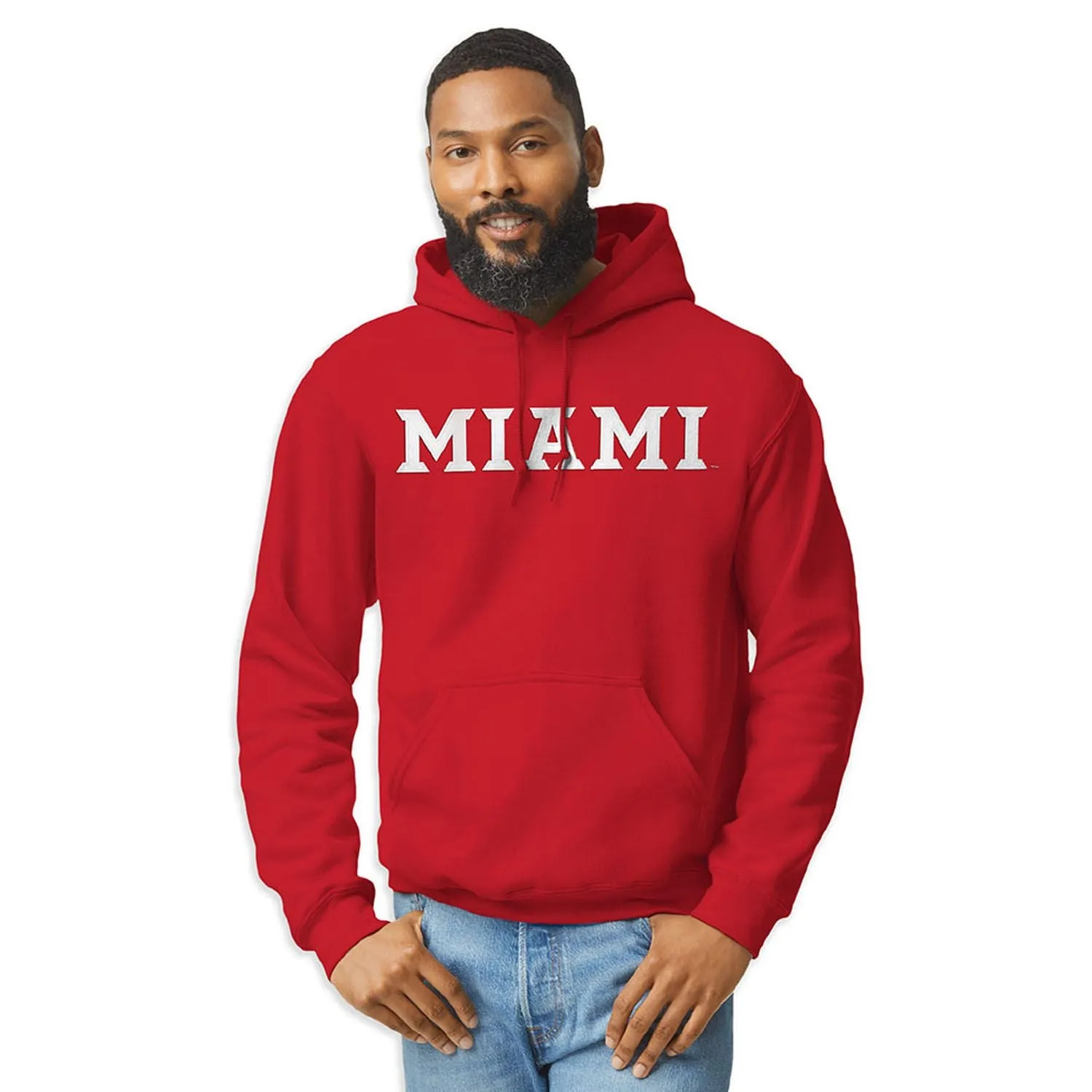Miami University Veritas Hooded Sweatshirt (Red) sold by Barnesmith product image thumbnail 2