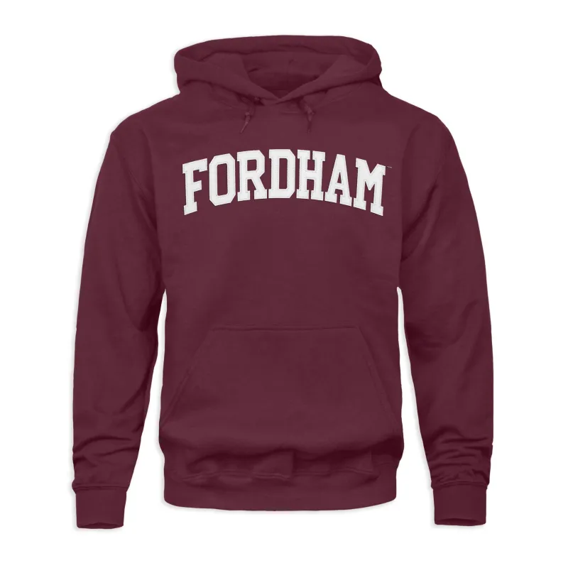 Fordham University Veritas Hooded Sweatshirt (Maroon) made by Barnesmith